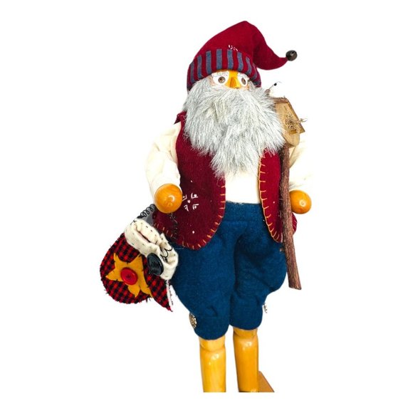 Grandeur Noel 24" Wooden Santa w/Bird & Birdhouse Nutcracker Limited Edition - Picture 6 of 12